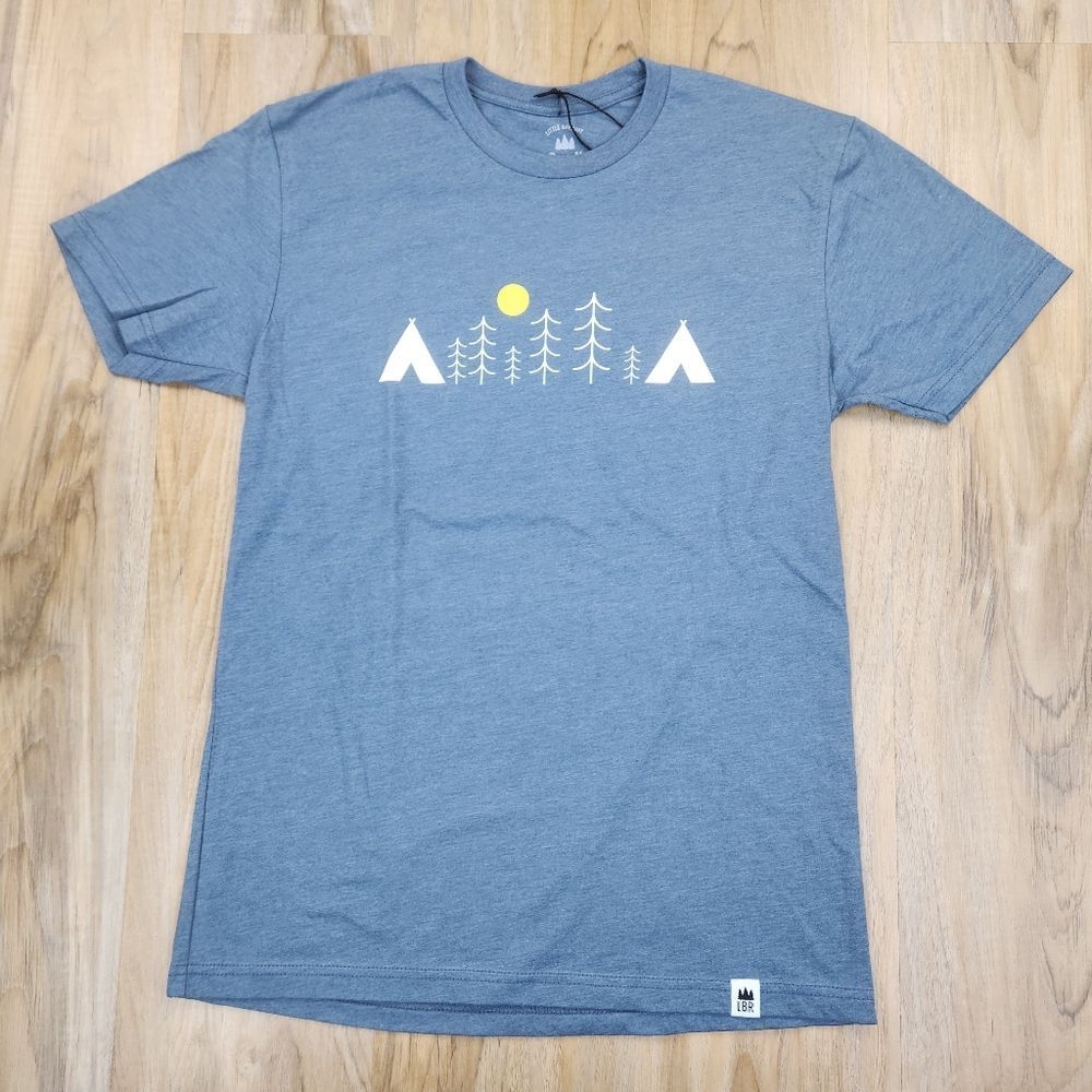🔺️NWT Indigo Two Tents Weather Day Short Sleeve Top Men's Small